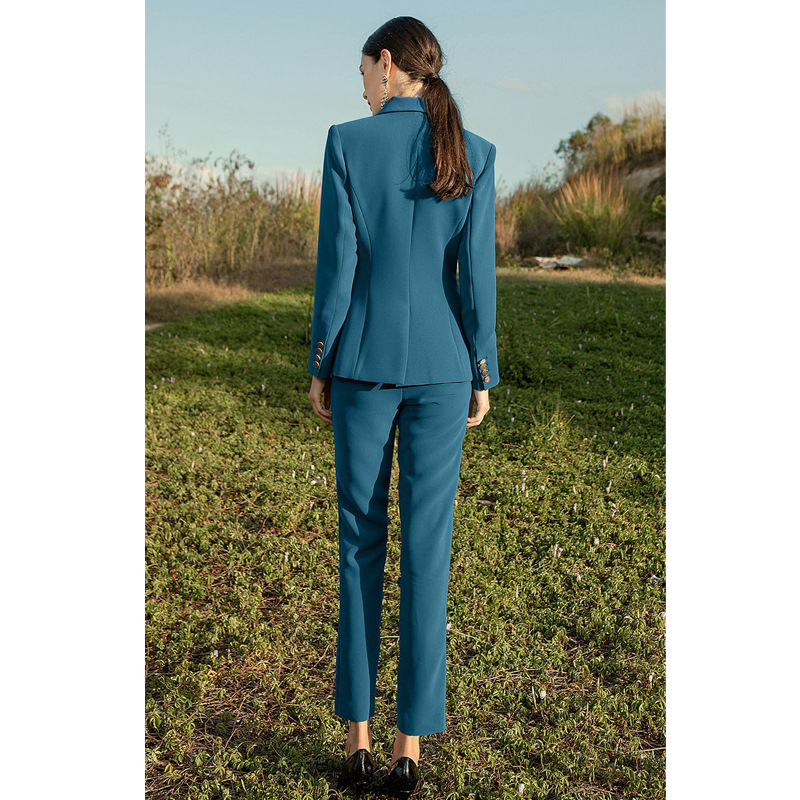 Klein Blue women's Professional Suit Pants Skirts Set