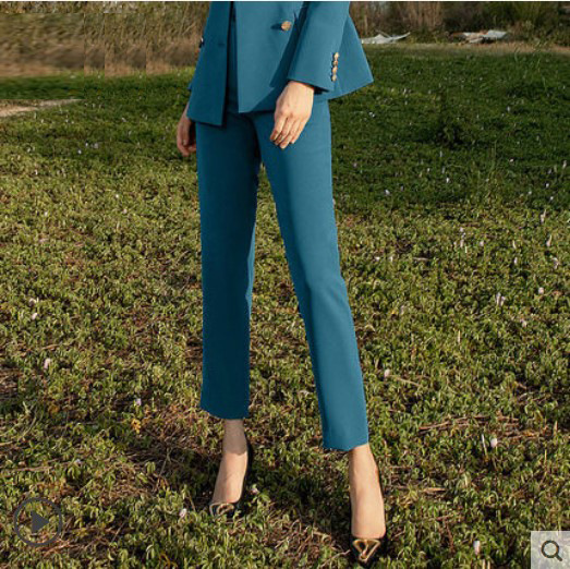 Klein Blue women's Professional Suit Pants Skirts Set