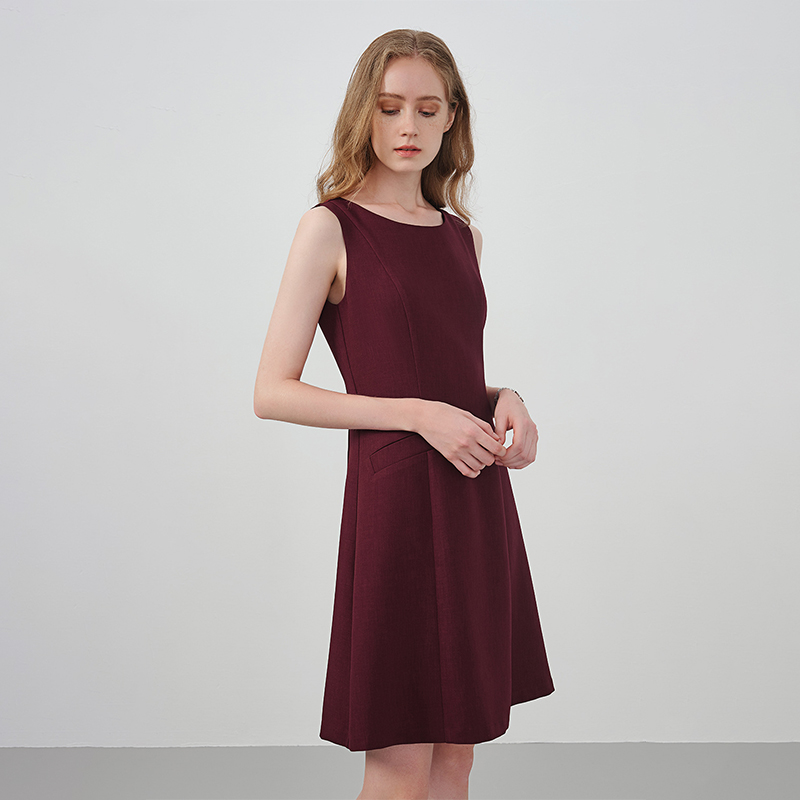 Women's Commuter Pocket Sleeveless Suit Dress
