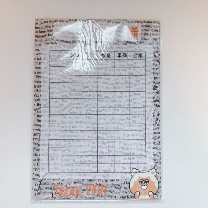 【オリジナル】パワデコキャラクター伝票