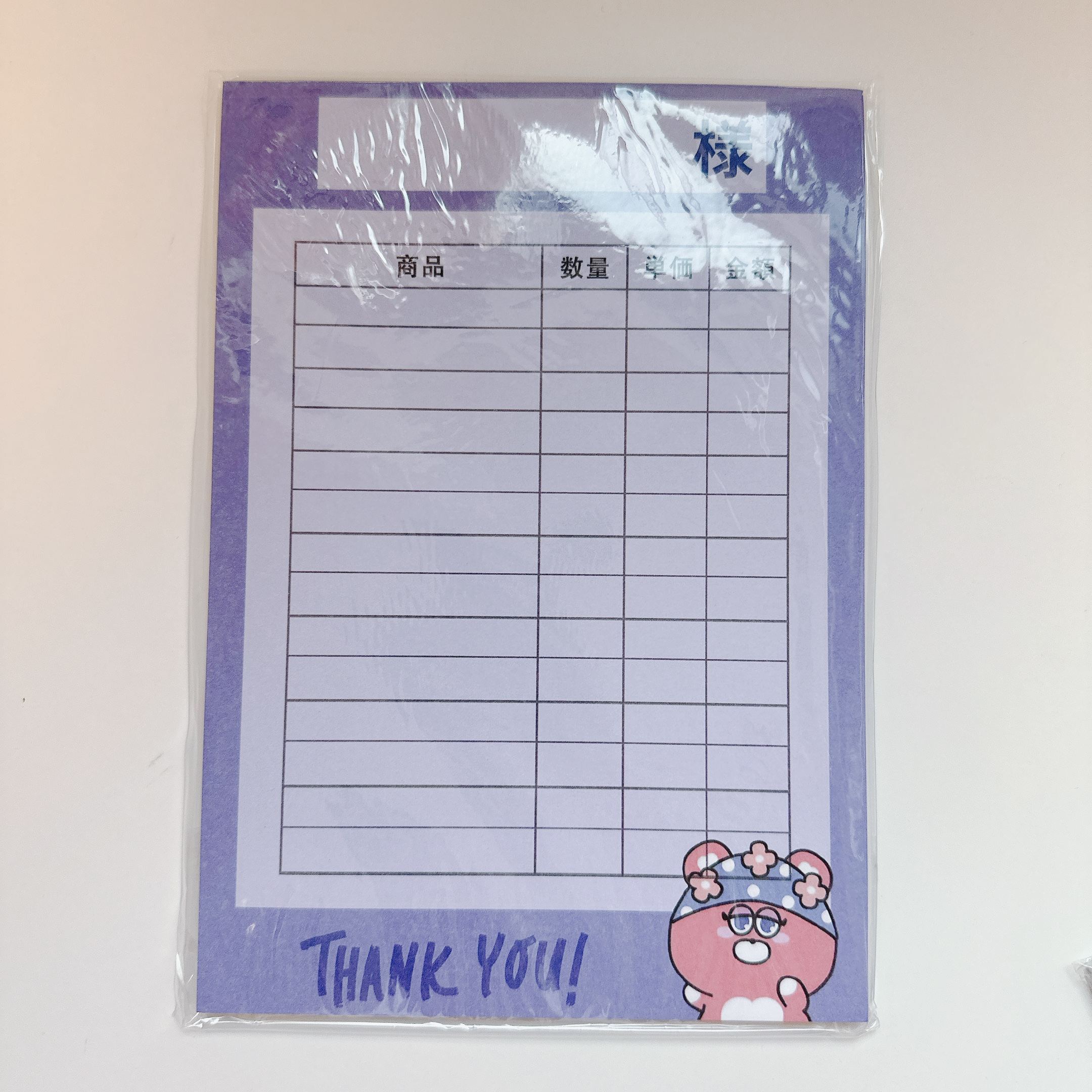 【オリジナル】パワデコキャラクター伝票