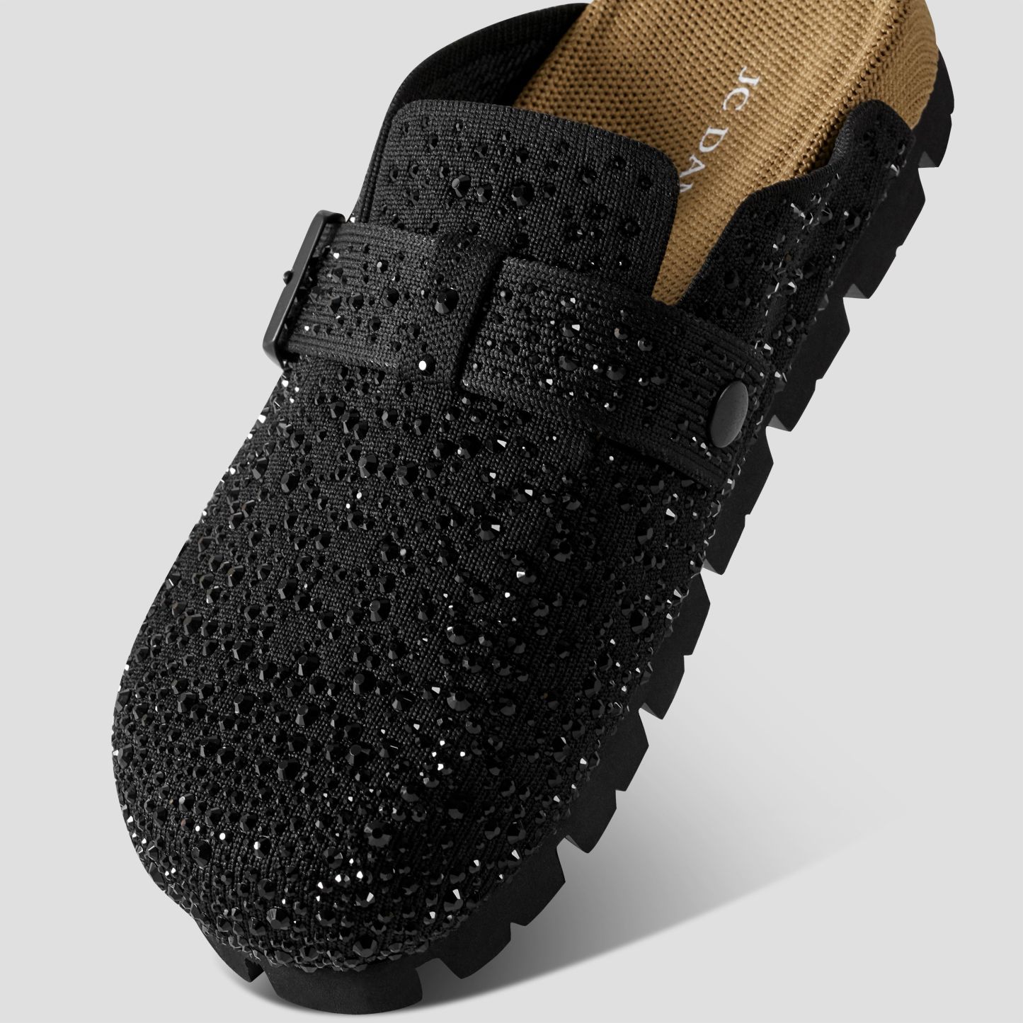 Round-Toe Crystal Mules(Sadie)