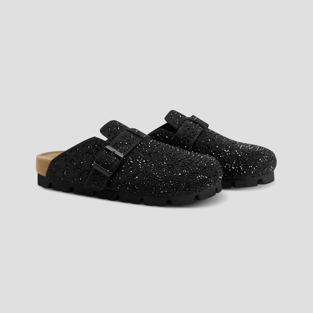 Round-Toe Crystal Mules(Sadie)