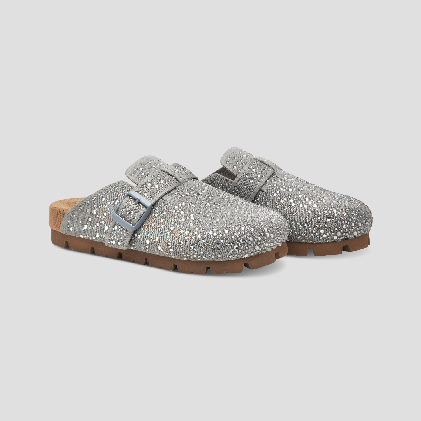 Round-Toe Crystal Mules(Sadie)