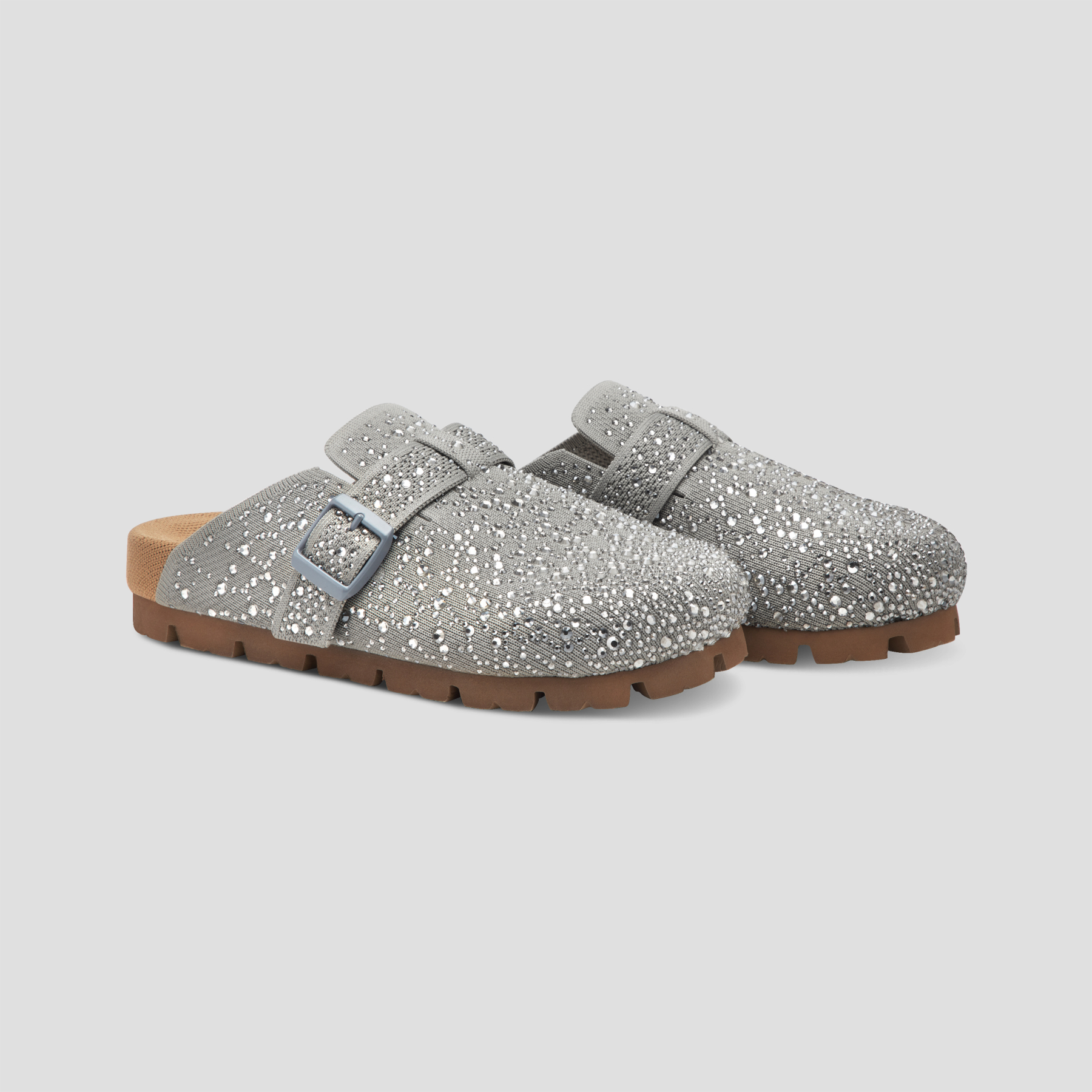 Round-Toe Crystal Mules(Sadie)