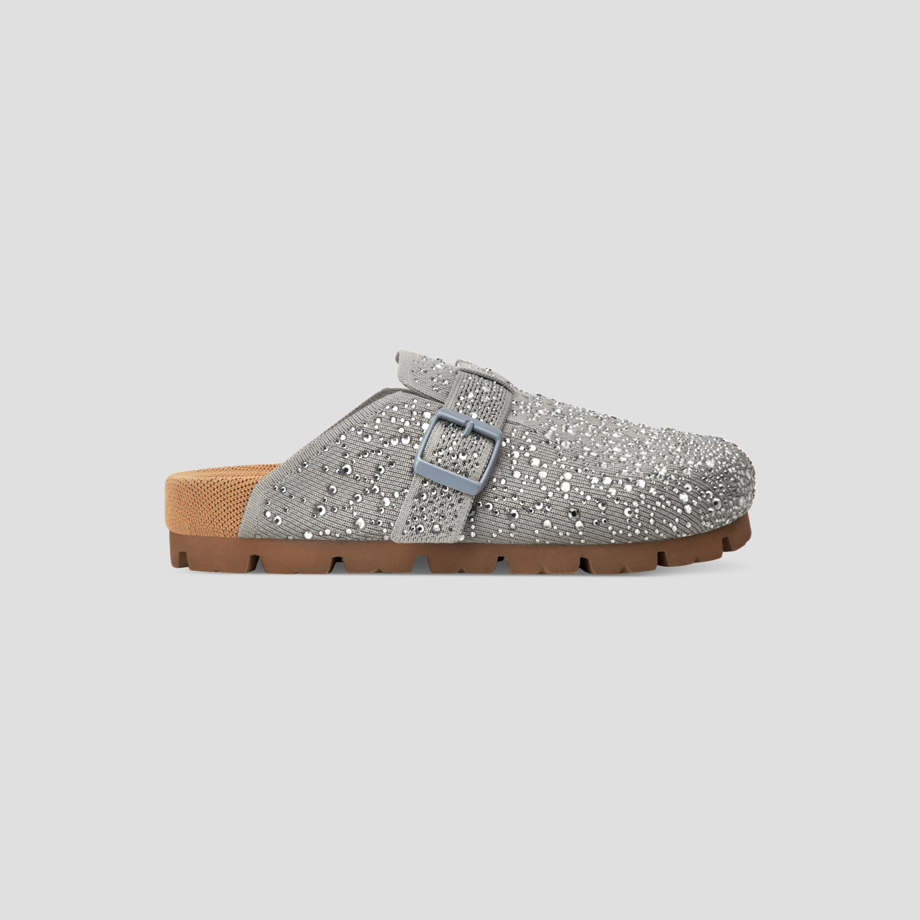 Round-Toe Crystal Mules(Sadie)