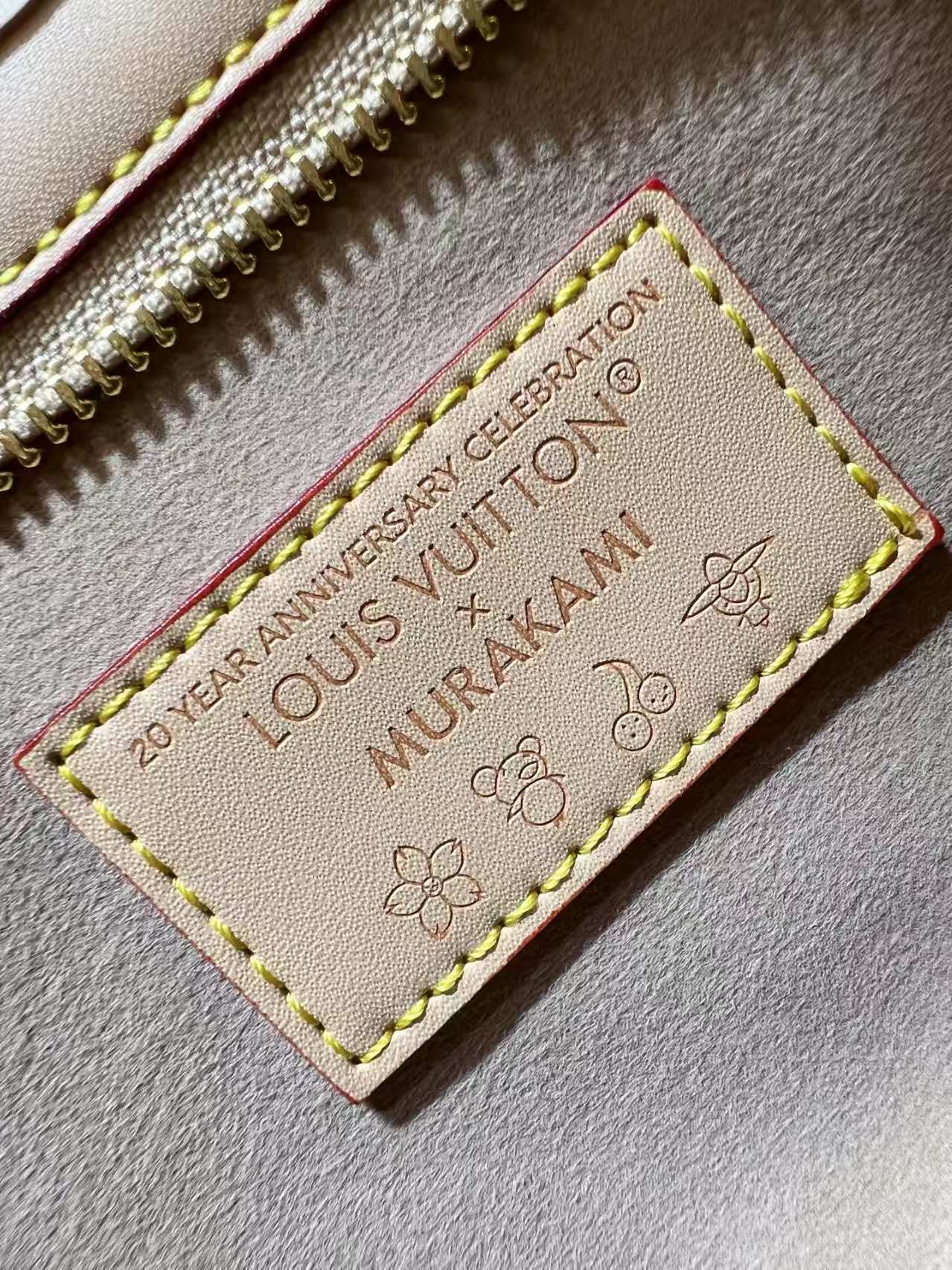 M46705 NEVERFULL BB ハンドバッグ ホワイトトリコロール（白三彩） 村上隆とのコラボレーション ネバーフル（Neverfull）