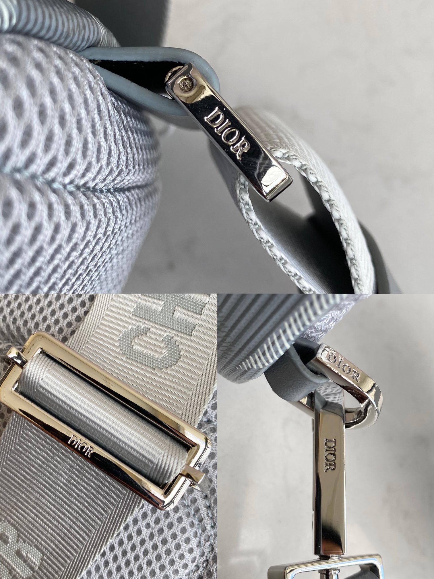 ディオー ミニ Rider シングルショルダーバッグ：ダブルショルダーバックパックのデザインを受け継ぎ、ブラックキャンバスに CD Diamond 柄を施し、背負い方は多様、タブレットも収納可能  