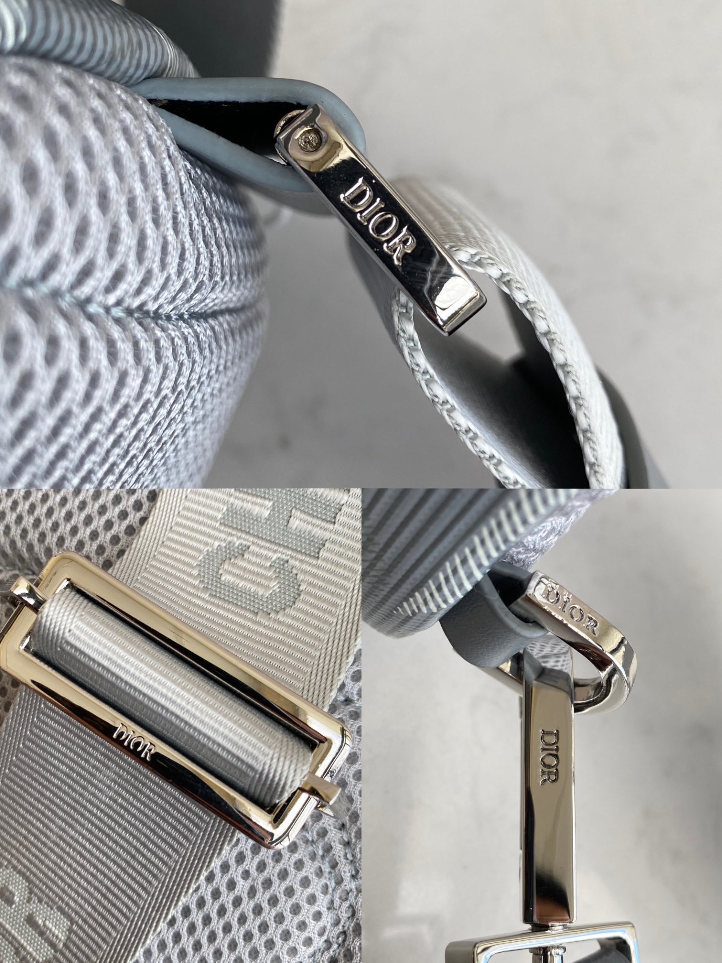 ディオー ミニ Rider シングルショルダーバッグ：ダブルショルダーバックパックのデザインを受け継ぎ、ブラックキャンバスに CD Diamond 柄を施し、背負い方は多様、タブレットも収納可能  