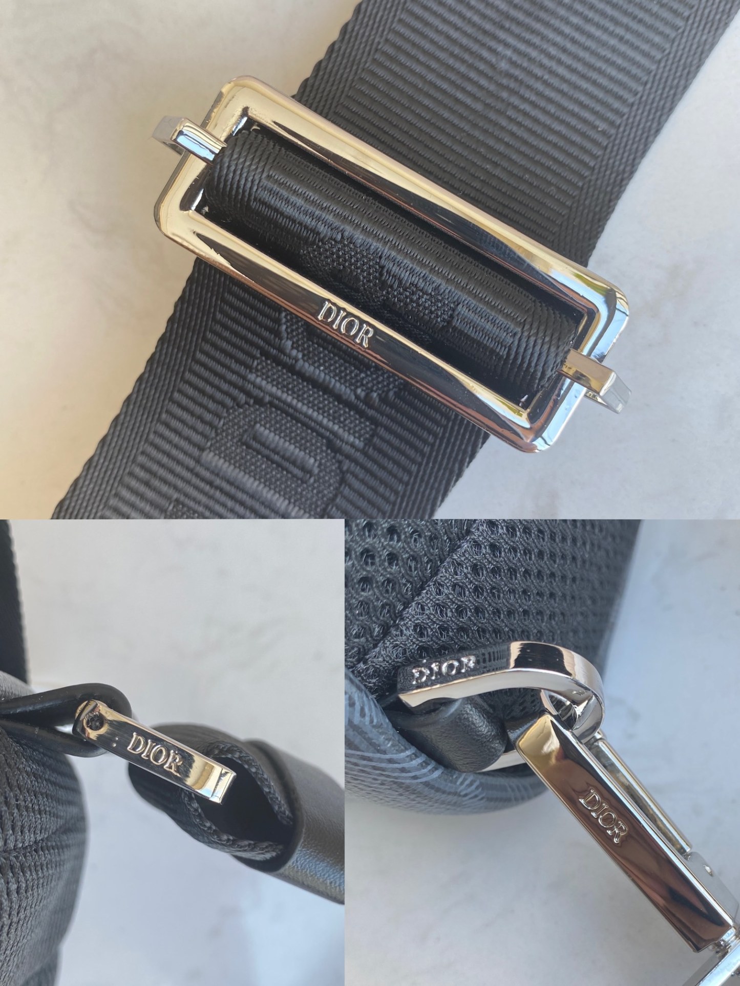 ディオー ミニRiderシングルショルダーバッグ：Riderダブルショルダーバックパックをインスピレーションに、ディオーブラックキャンバス仕様、CD Diamond柄で飾り、Diorロゴ付きジップポケット、タブレット収納可、持ち手と調整可能なショルダーストラップで3way背負い可能  