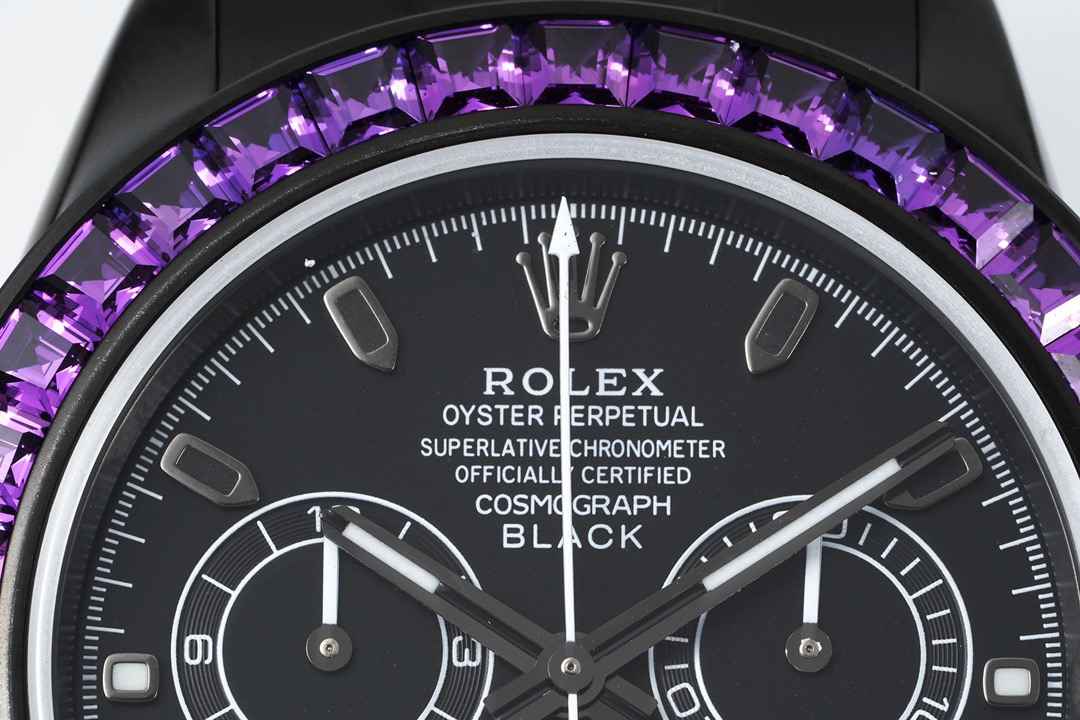 ROLEX（ロレックス）機械式腕時計 デイトナ Daytona パープルダイヤモンド40MM 腕時計 カーボンブラックシリーズ