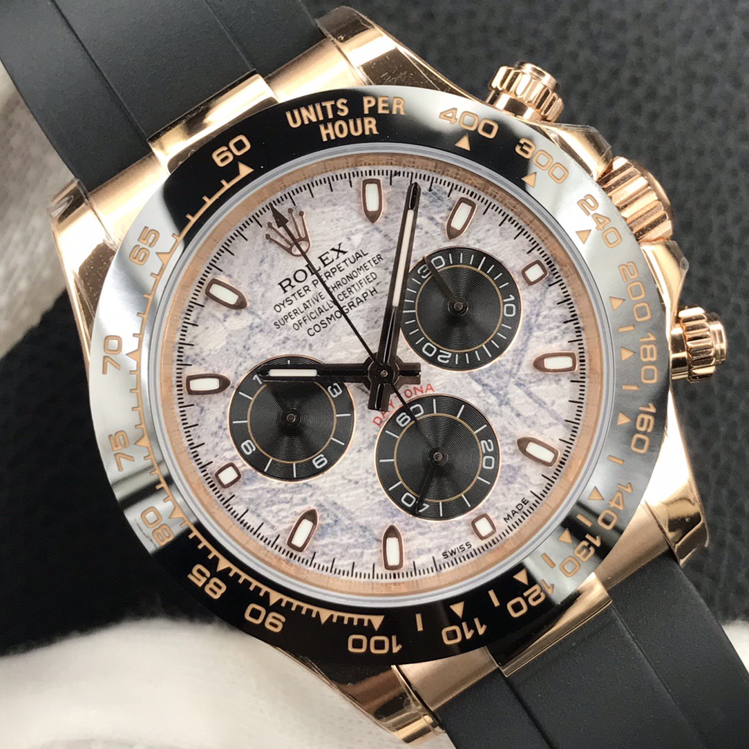ROLEXロレックス デイトナ メテオライト グレープレート40mm机械表m116519 ローズゴールド