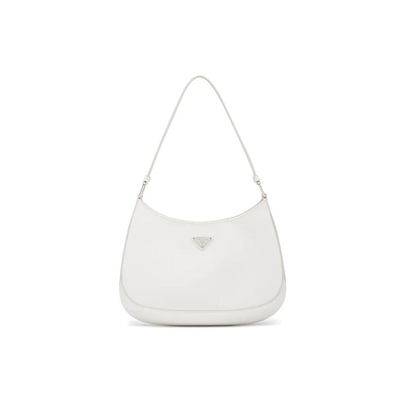 PRADA(プラダ) クレオ ブラッシュドレザー ショルダーバッグ ホワイト