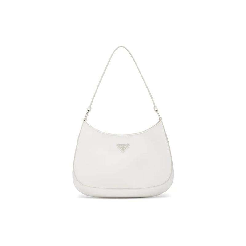 PRADA(プラダ) クレオ ブラッシュドレザー ショルダーバッグ ホワイト