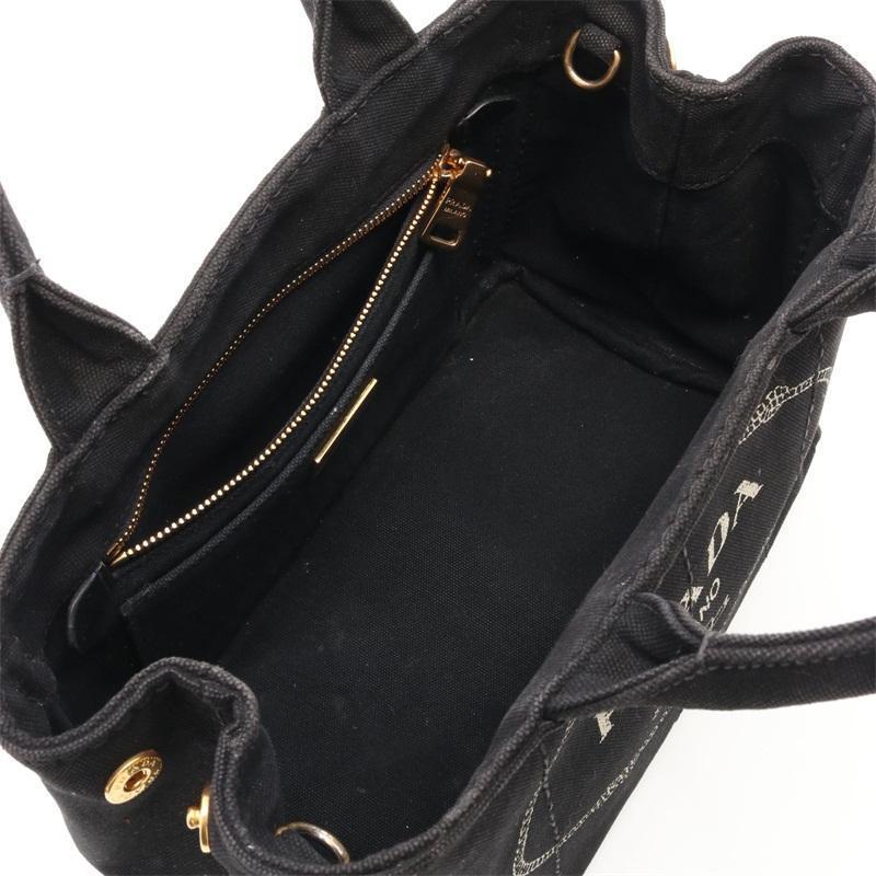 PRADA(プラダ) カナパ ファブリック ハンドバッグ ブラック