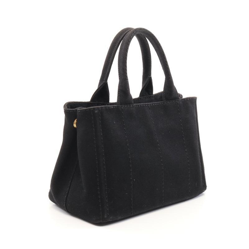 PRADA(プラダ) カナパ ファブリック ハンドバッグ ブラック