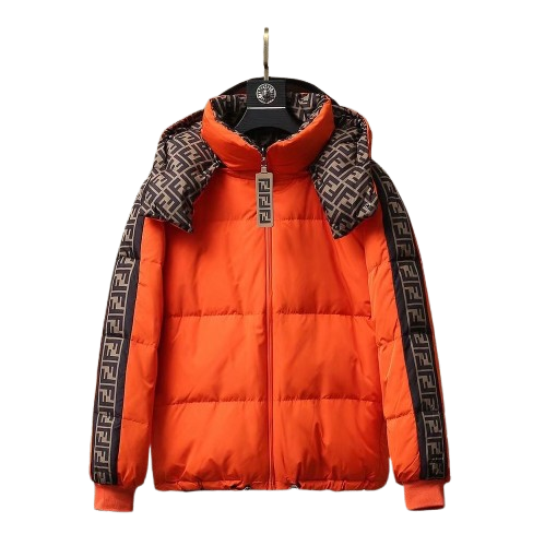 FENDI メンズダウンジャケットデザイナーダウンジャケットデザイナーダウンジャケット冬のファッションレターウォームメンズアウトドアカジュアルウインドプルーフカップルの同じジャケット