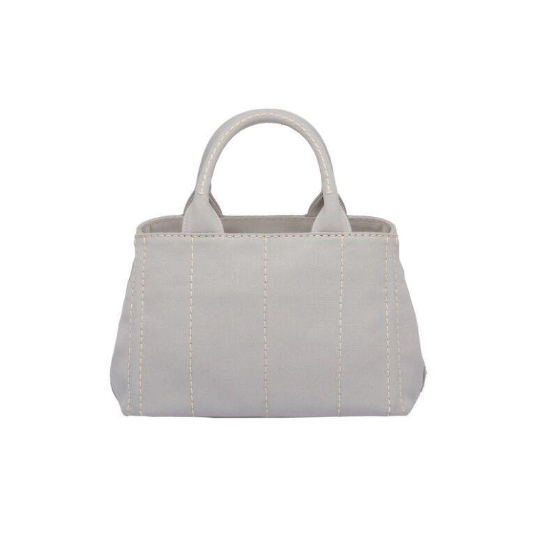 PRADA(プラダ) カナパ ファブリック ハンドバッグ グレー