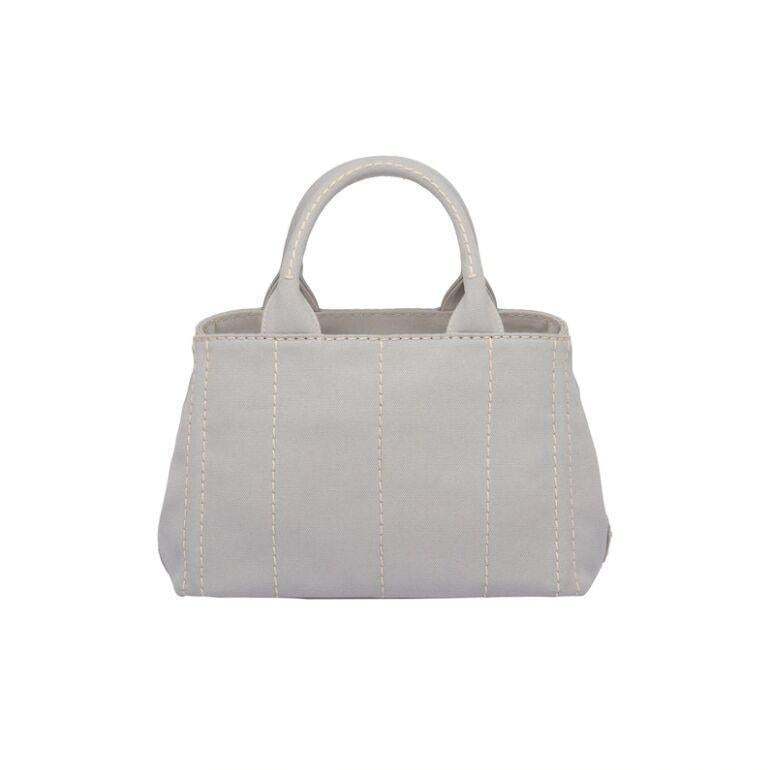 PRADA(プラダ) カナパ ファブリック ハンドバッグ グレー