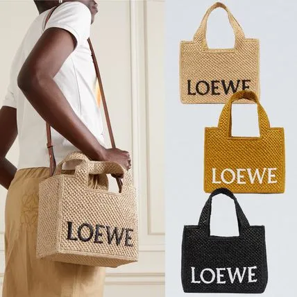 ∞∞ LOEWE ∞∞ Paula's Ibiza Font raffia バッグ ☆
