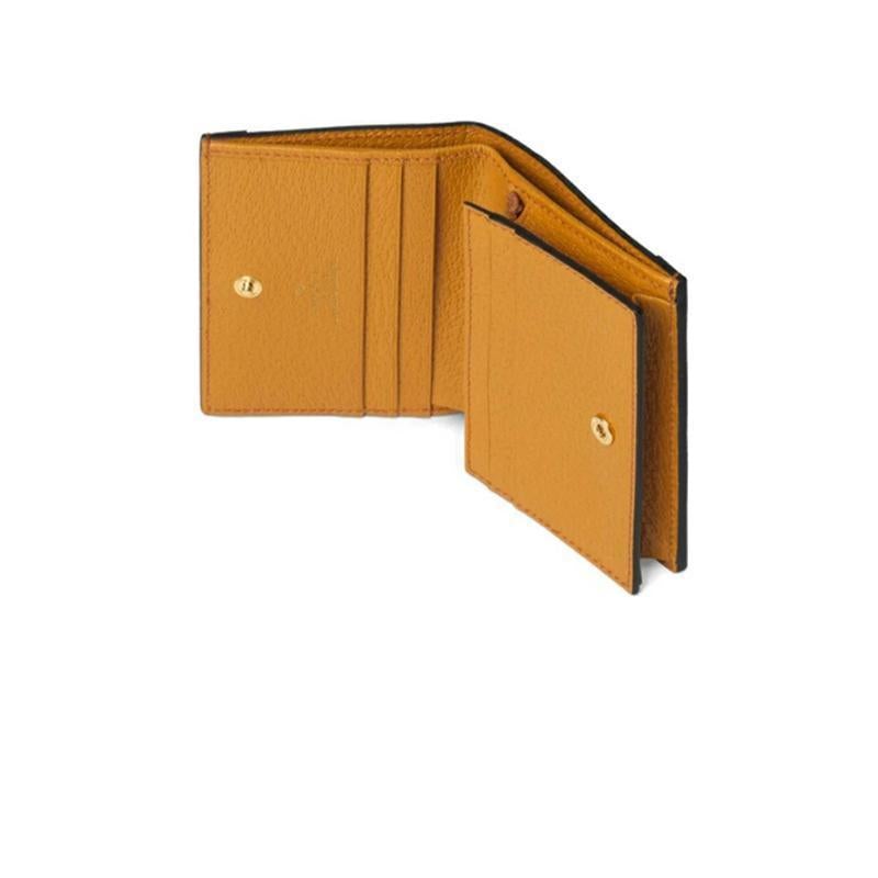 【GUCCI×KAIジョイントモデル】グッチ テディベアプリント 帆布とレザー ショートハーフフォールドウォレット ベージュ/エボニー