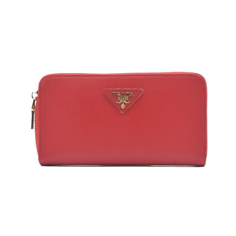 PRADA(プラダ) サフィアーノレザー 財布 レッド