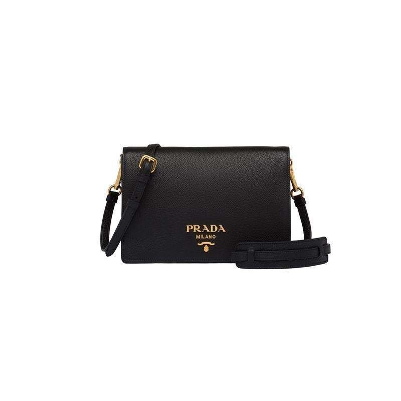 PRADA(プラダ) レザー ショルダーバッグ ブラック