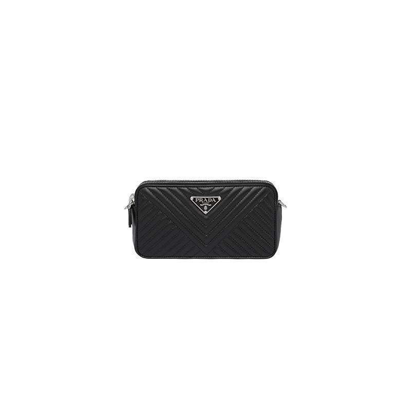 PRADA(プラダ) ナッパレザー ミニショルダーバッグ ブラック