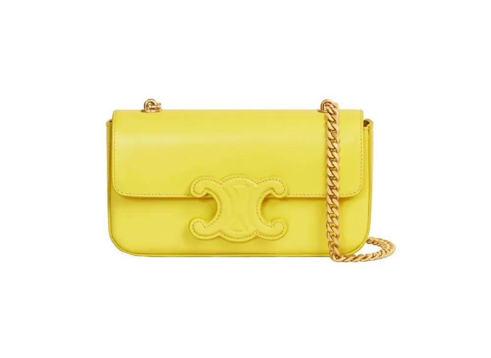 チェーン ショルダーバッグ キュイル トリオンフ / シャイニーカーフスキン MAUVE