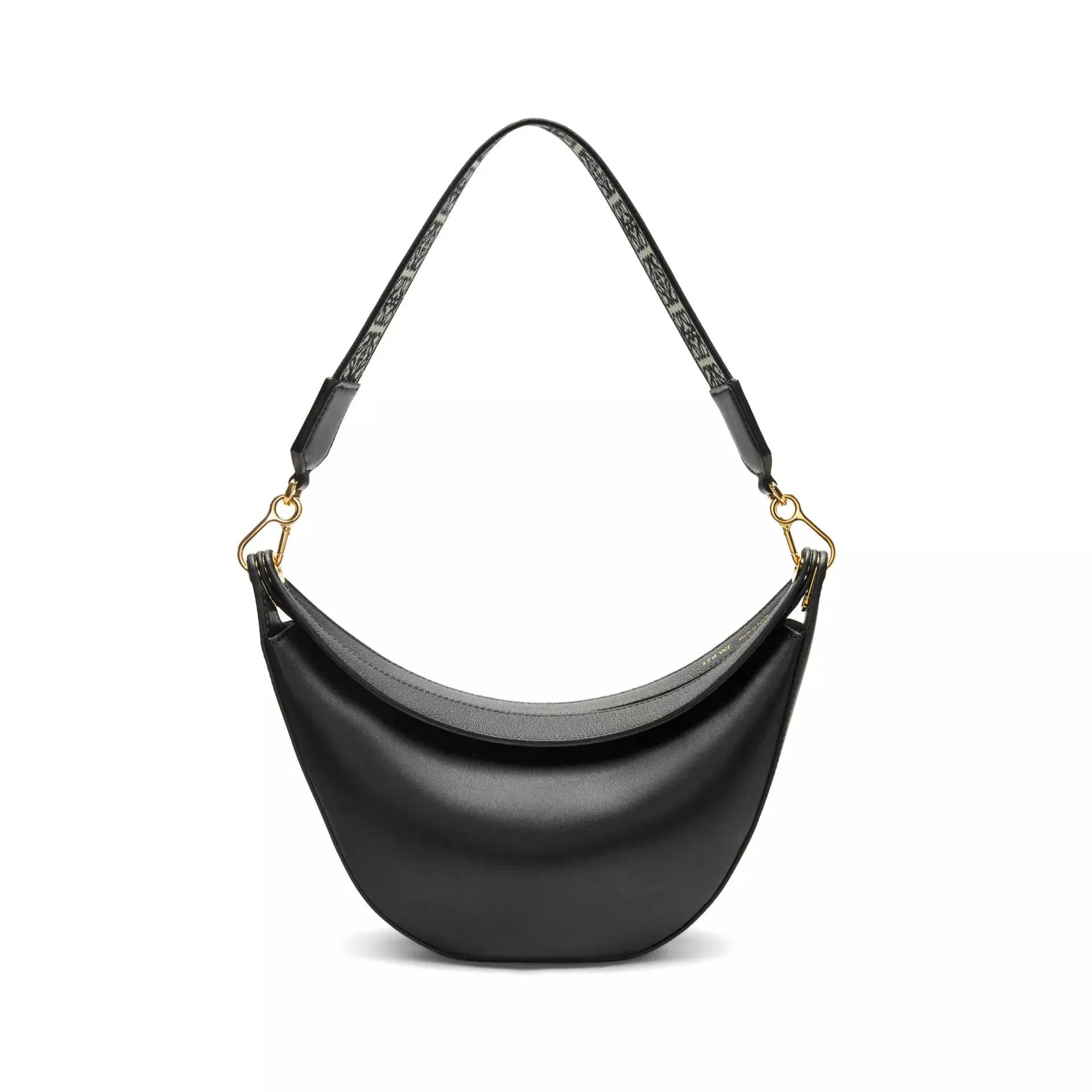 関税込 ◆LOEWE サテンカーフ＆ジャカード Luna ホーボー バッグ