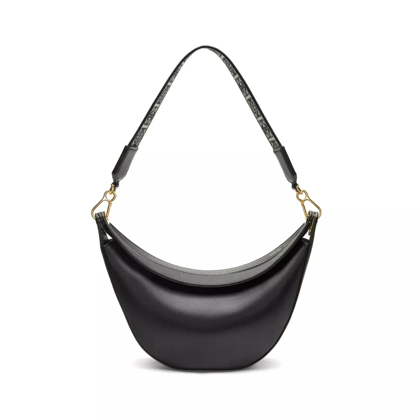 関税込 ◆LOEWE サテンカーフ＆ジャカード Luna ホーボー バッグ