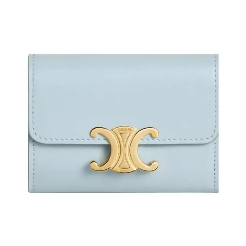 新品凳布 CELINE【入手困難】【財布】可愛い ★TRIOMPHE SMALL FLAP WALLET★【財布】