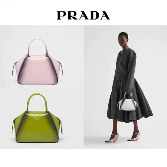 Prada 2022年秋冬ファッションショーに登場し！「CLASSY雑誌」掲載！松島花同項☆Supernovaレザーハンドバッグ！
