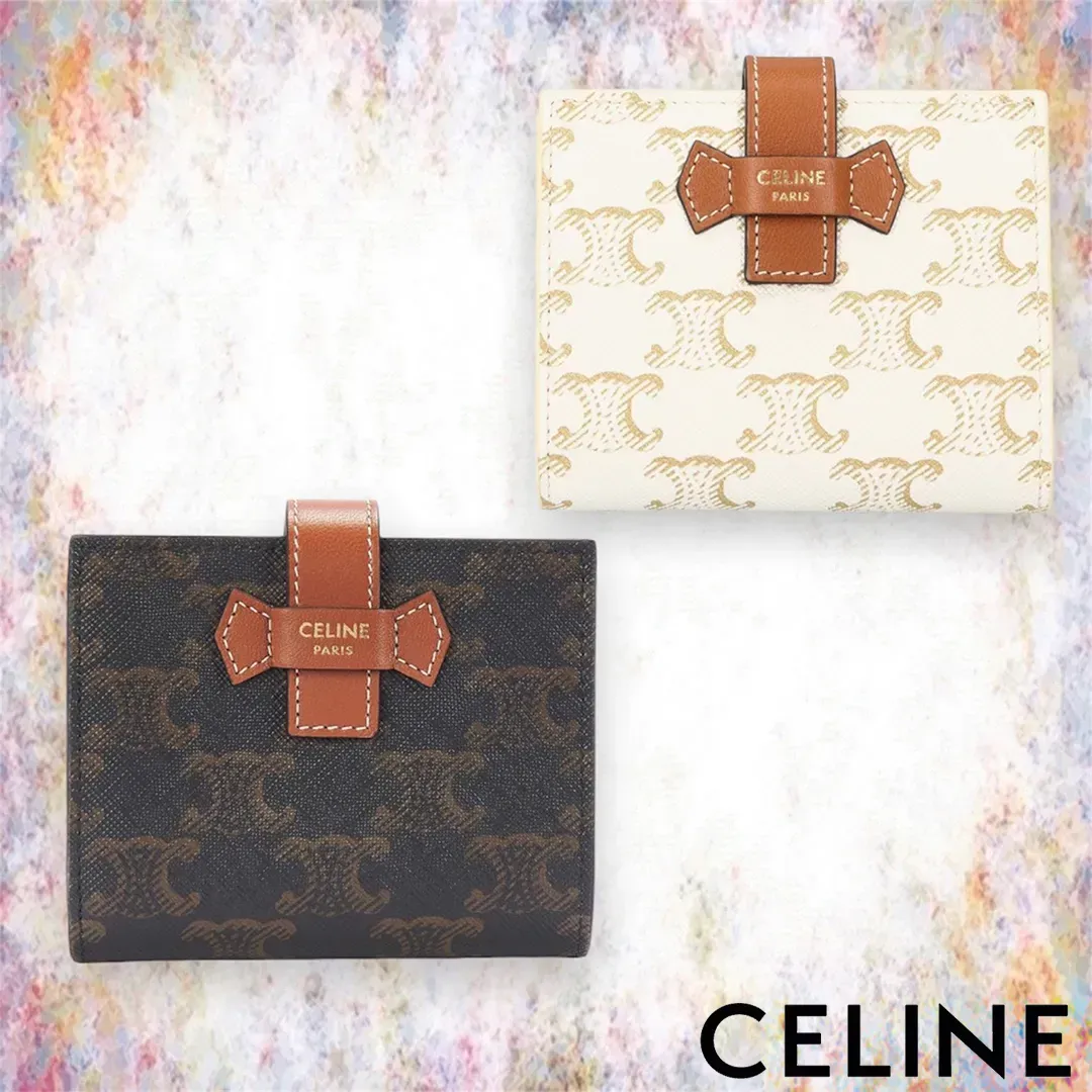 【celine】大人気トリオンフ！ストラップ-二つ折り財布