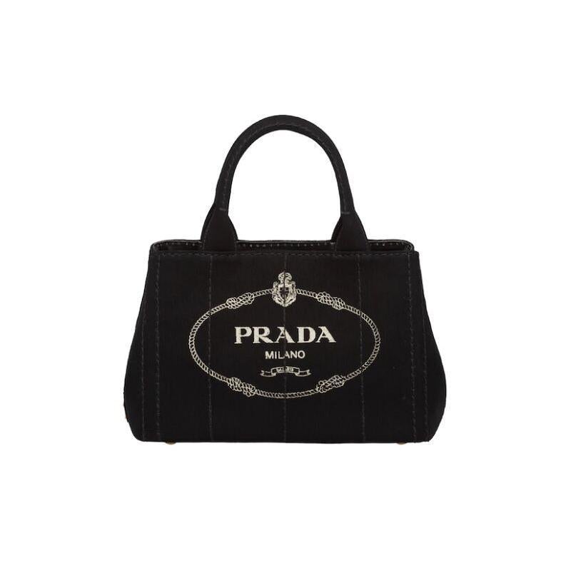 PRADA(プラダ) カナパ ファブリック ハンドバッグ ブラック