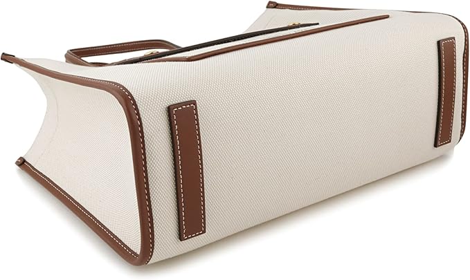 ​[バーバリー] トートバッグ 品番8044138 A1395 キャンバス&レザー ニュートート カラー：グレイッシュホワイト/ホワイト​