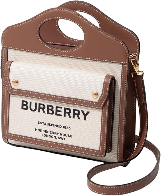 バーバリー ショルダーバッグ 品番8039361 LL MN ポケットバグ レディース カラー：ナチュラル/モルトブラウン [並行輸入品]​​  サイズ：フリーサイズ