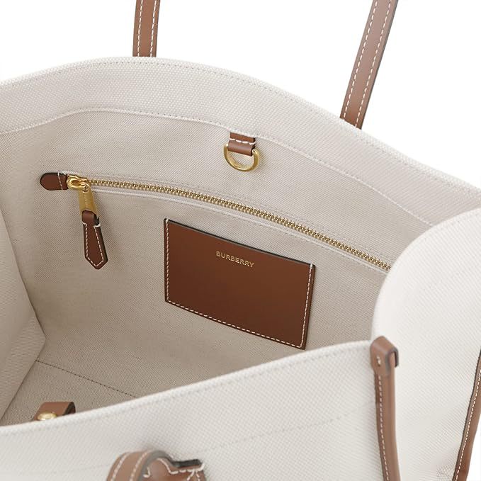 ​[バーバリー] トートバッグ 品番8044138 A1395 キャンバス&レザー ニュートート カラー：グレイッシュホワイト/ホワイト​