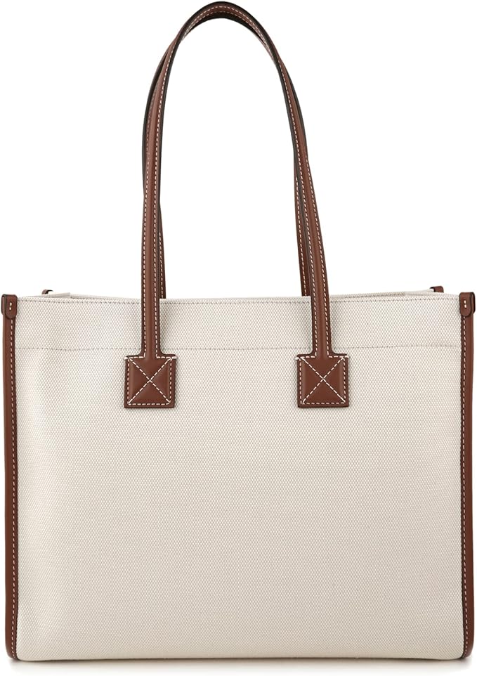 ​[バーバリー] トートバッグ 品番8044138 A1395 キャンバス&レザー ニュートート カラー：グレイッシュホワイト/ホワイト​