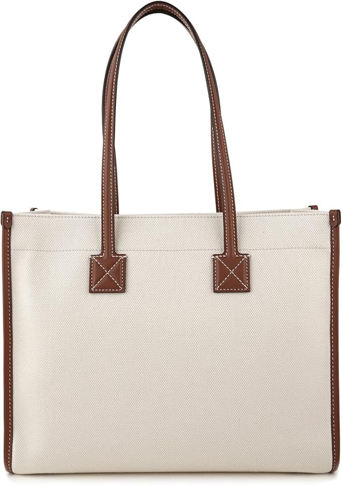 ​[バーバリー] トートバッグ 品番8044138 A1395 キャンバス&レザー ニュートート カラー：グレイッシュホワイト/ホワイト​