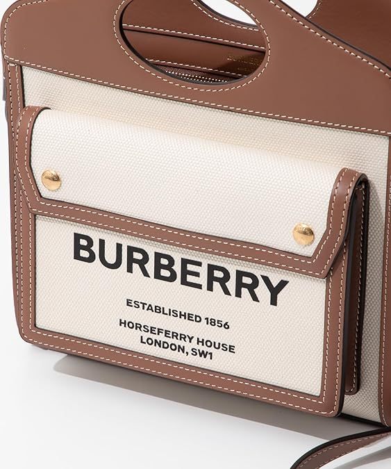 バーバリー ショルダーバッグ 品番8039361 LL MN ポケットバグ レディース カラー：ナチュラル/モルトブラウン [並行輸入品]​​  サイズ：フリーサイズ