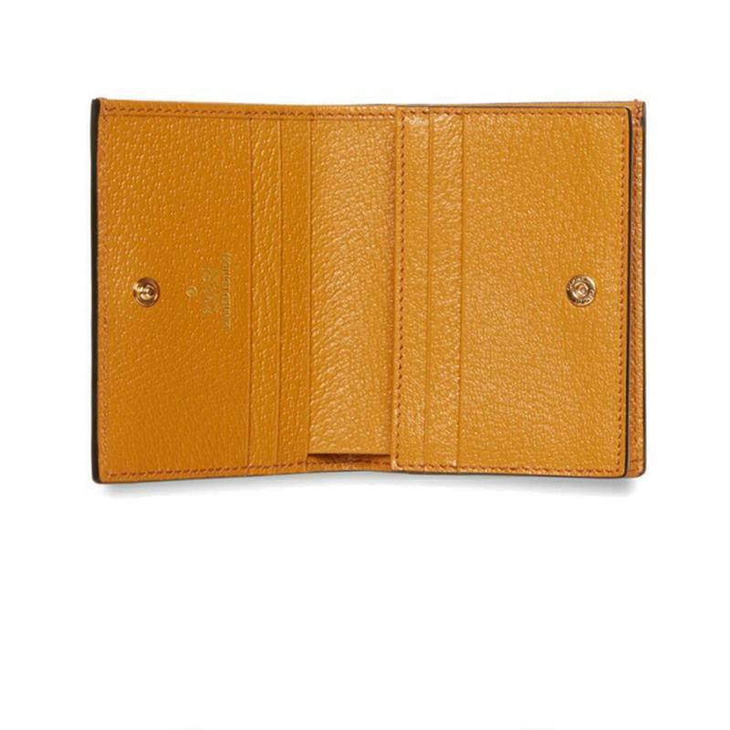 【GUCCI×KAIジョイントモデル】グッチ テディベアプリント 帆布とレザー ショートハーフフォールドウォレット ベージュ/エボニー