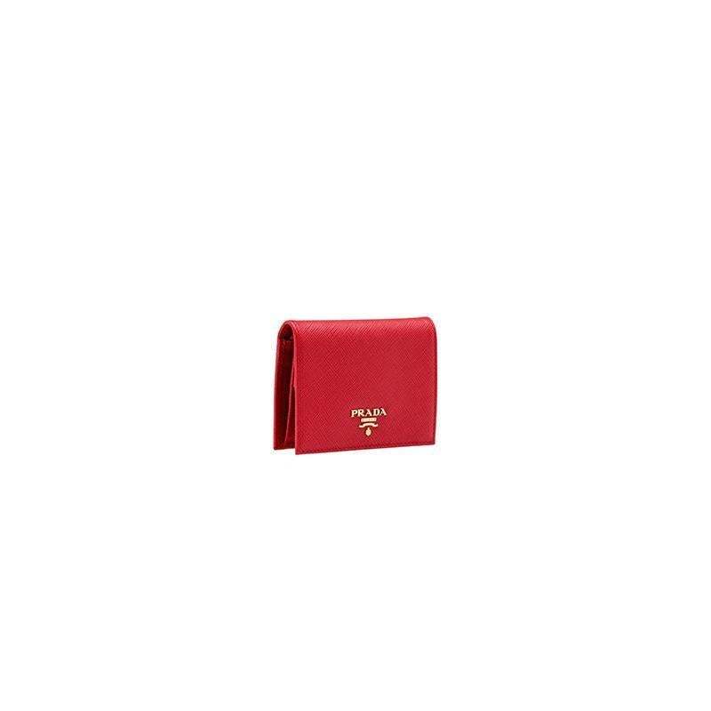 PRADA(プラダ) サフィアーノレザー 二つ折り財布 レッド