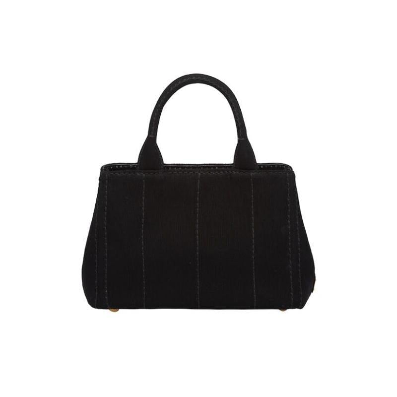 PRADA(プラダ) カナパ ファブリック ハンドバッグ ブラック