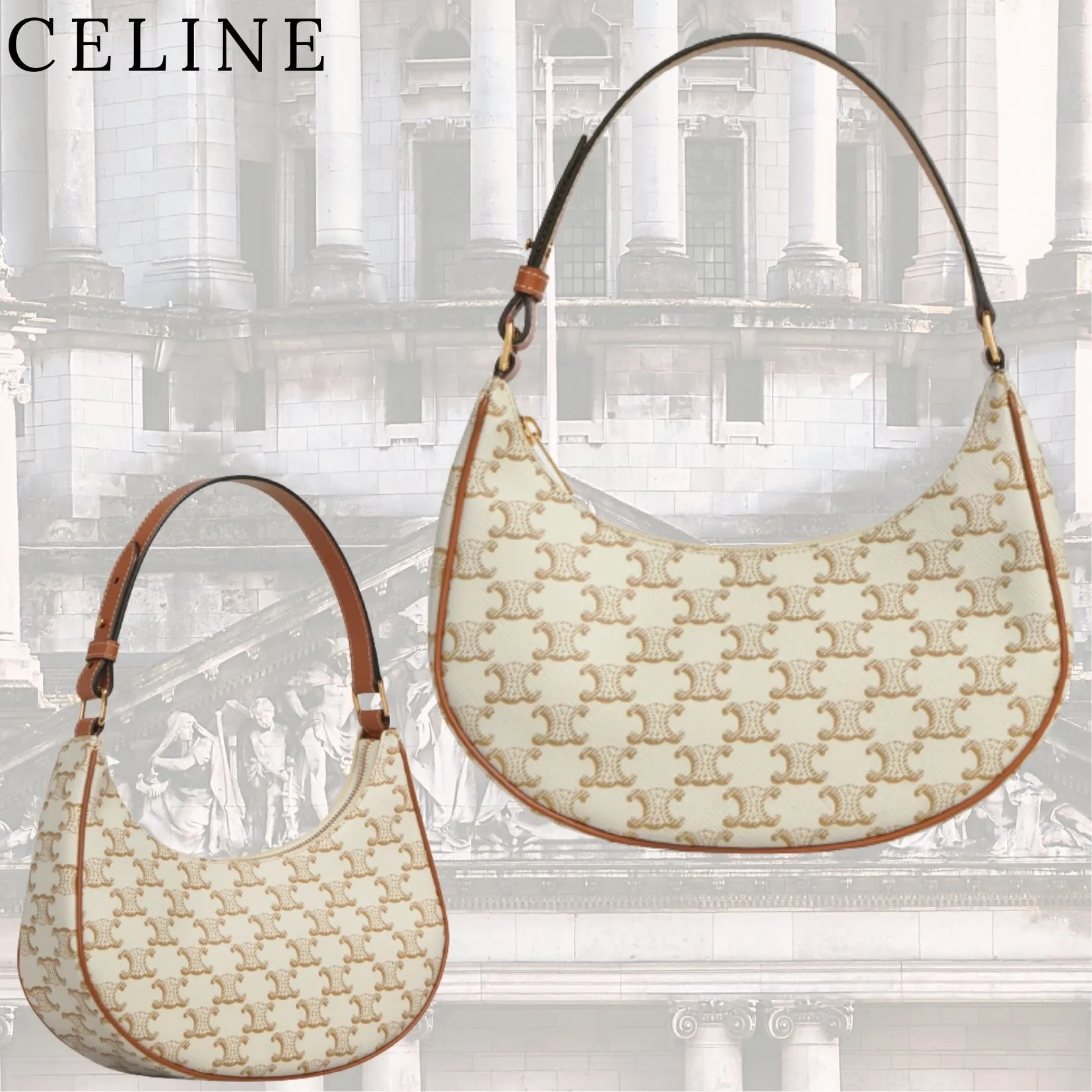 トリオンフキャンバス AVA（アヴァ）バッグ / キャンバス ＆ カーフスキン ホワイト