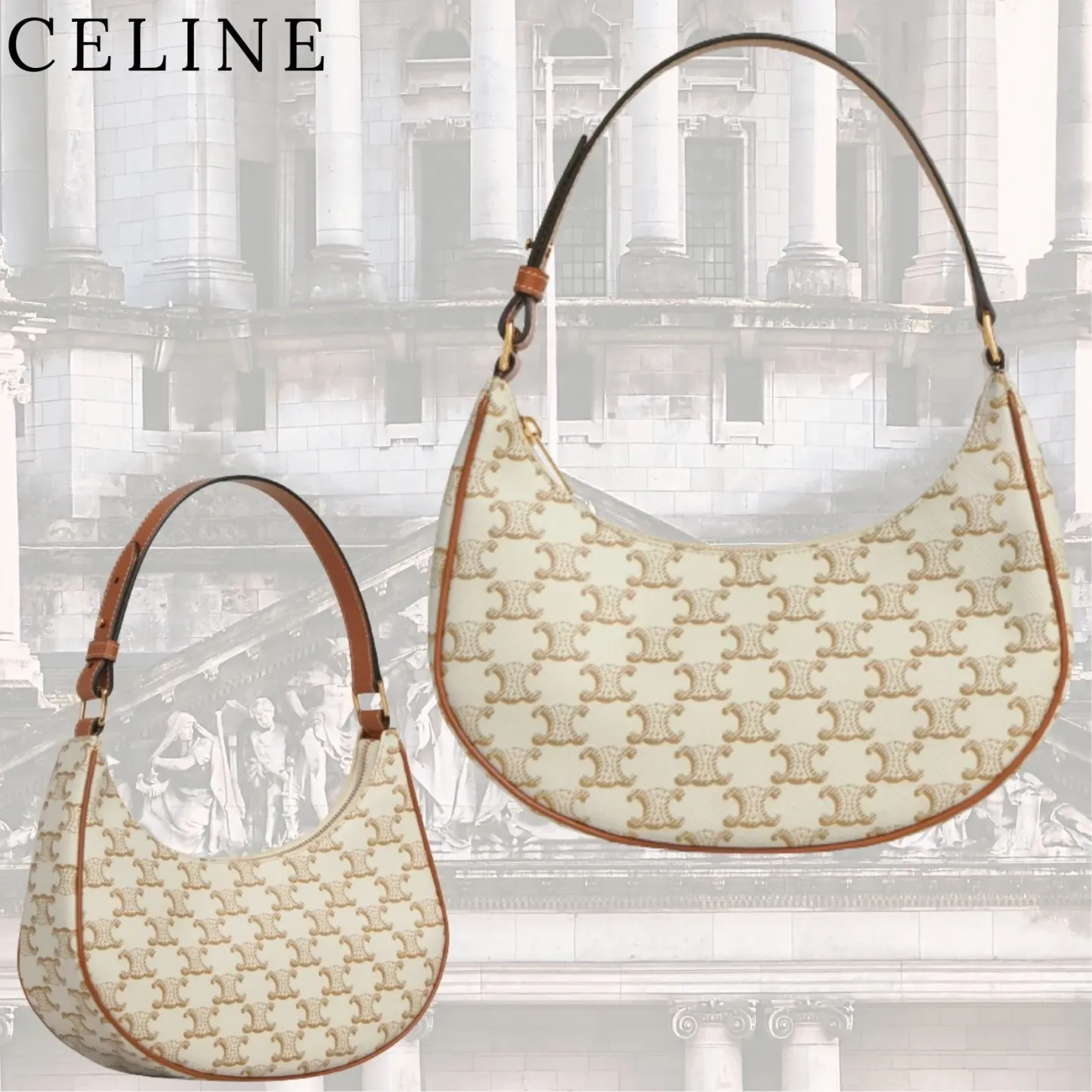 トリオンフキャンバス AVA（アヴァ）バッグ / キャンバス ＆ カーフスキン ホワイト