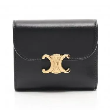 【CELINE】国内即発トリオンフ 三つ折り財布 バッグにもすっきり【財布】
