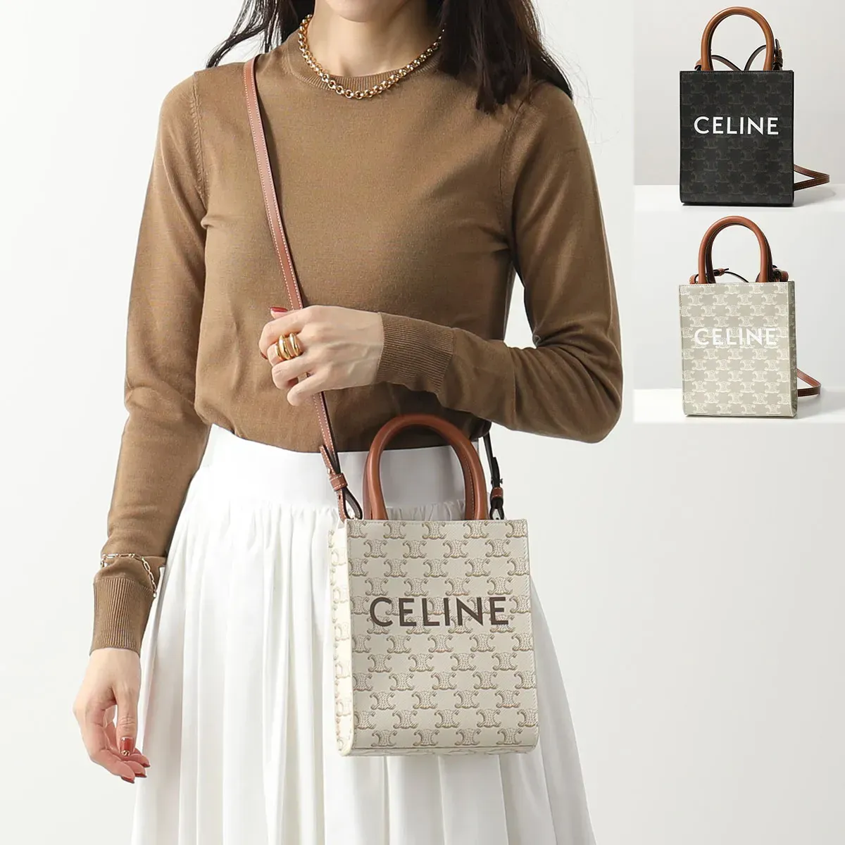 CELINE セリーヌ ショルダーバッグ Mini Cabas Vertical ミニ バーティカルカバ