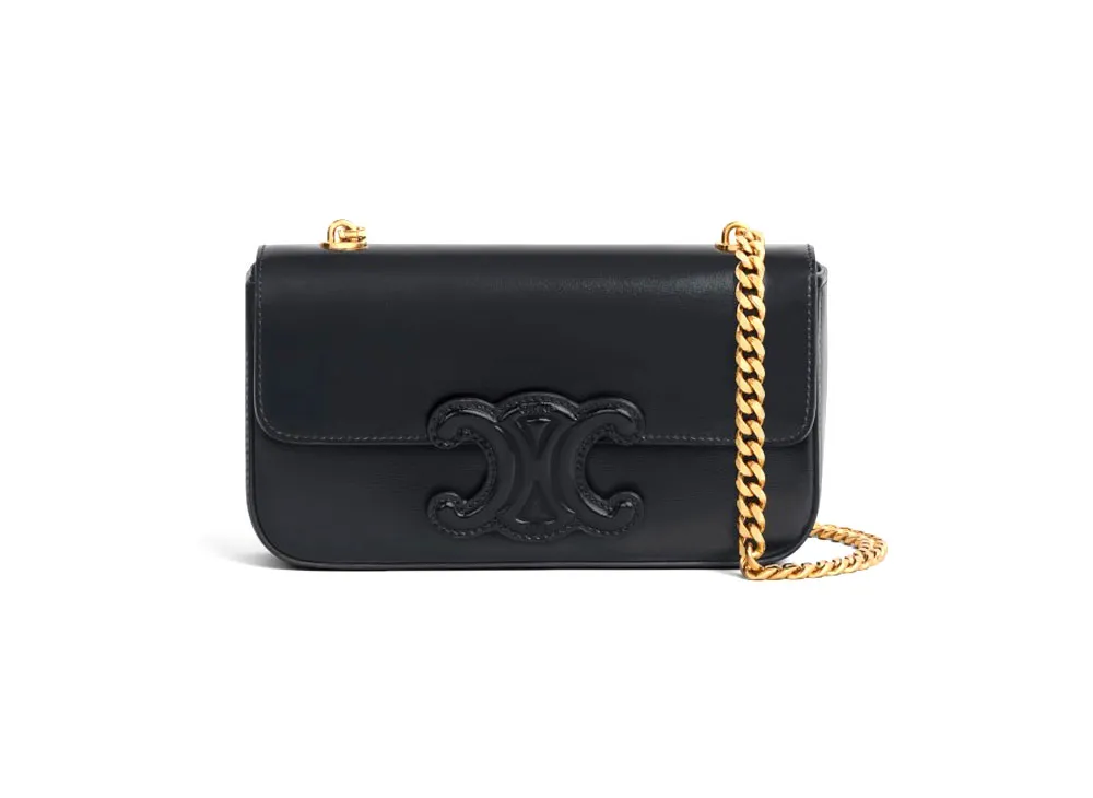 チェーン ショルダーバッグ キュイル トリオンフ / シャイニーカーフスキン MAUVE