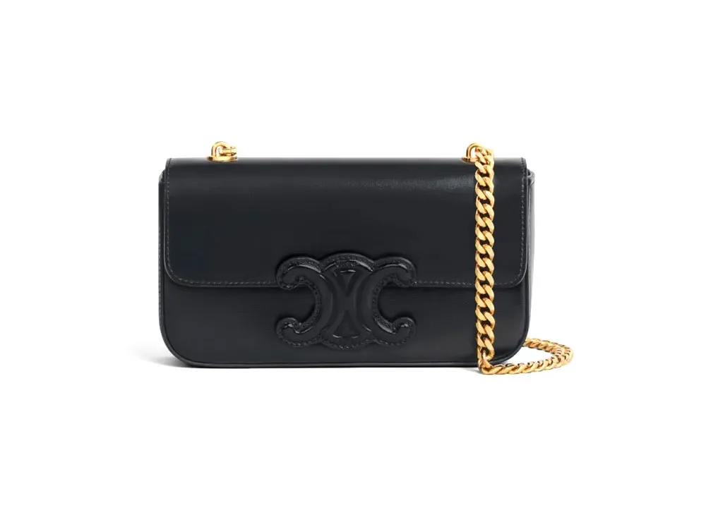 チェーン ショルダーバッグ キュイル トリオンフ / シャイニーカーフスキン MAUVE